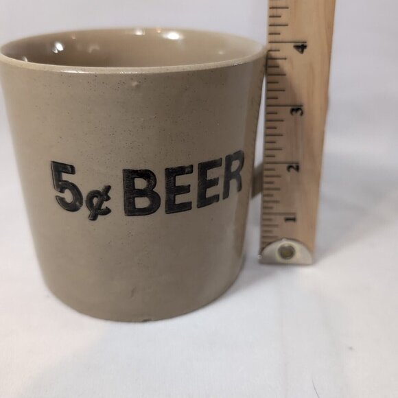 Pearsons of Chesterfield 5 ¢ Cent Beer Mug Ceramic 1810 England Vintage Brown - Picture 13 of 13